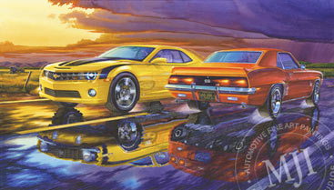 367x209 New Camaro Painting By Michael Irvine - Camaro Painting