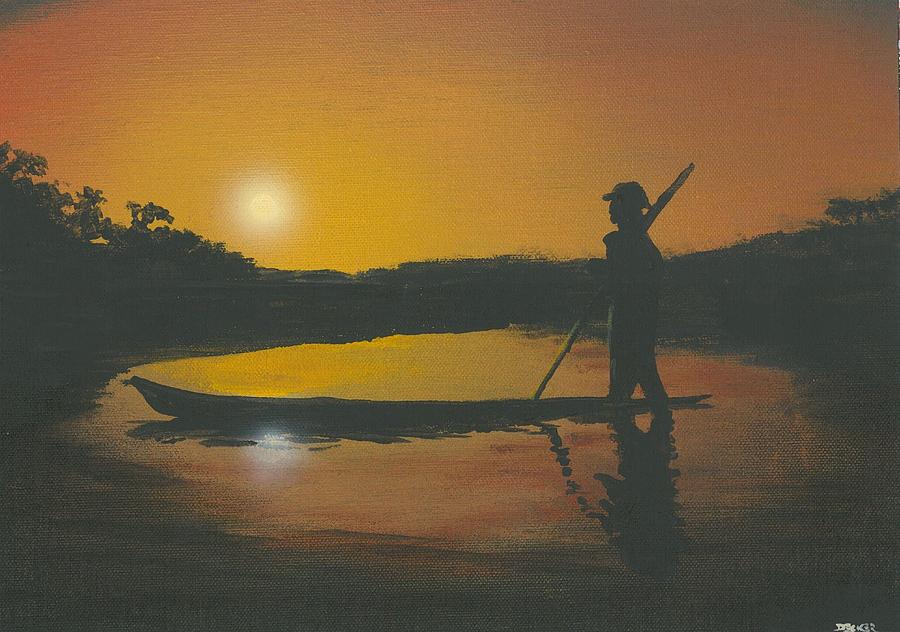 900x632 Cambodia Painting By Dc Decker - Cambodia Painting