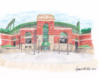 340x270 Oriole Park Etsy - Camden Yards Painting