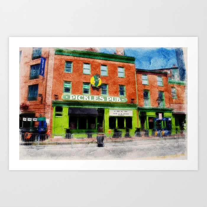700x700 Pickles Pub, Camden Yards, Baltimore, Md. Art Print By - Camden Yards Painting