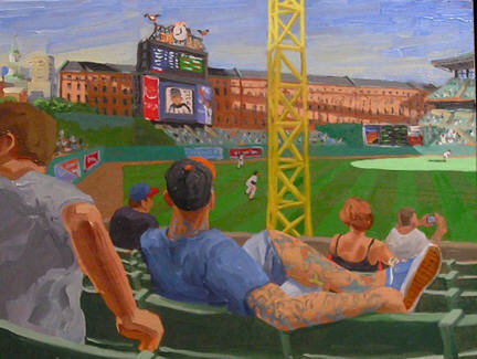 432x325 Tattooed Fan, Camden Yards By Max Mason Presented By George - Camden Yards Painting