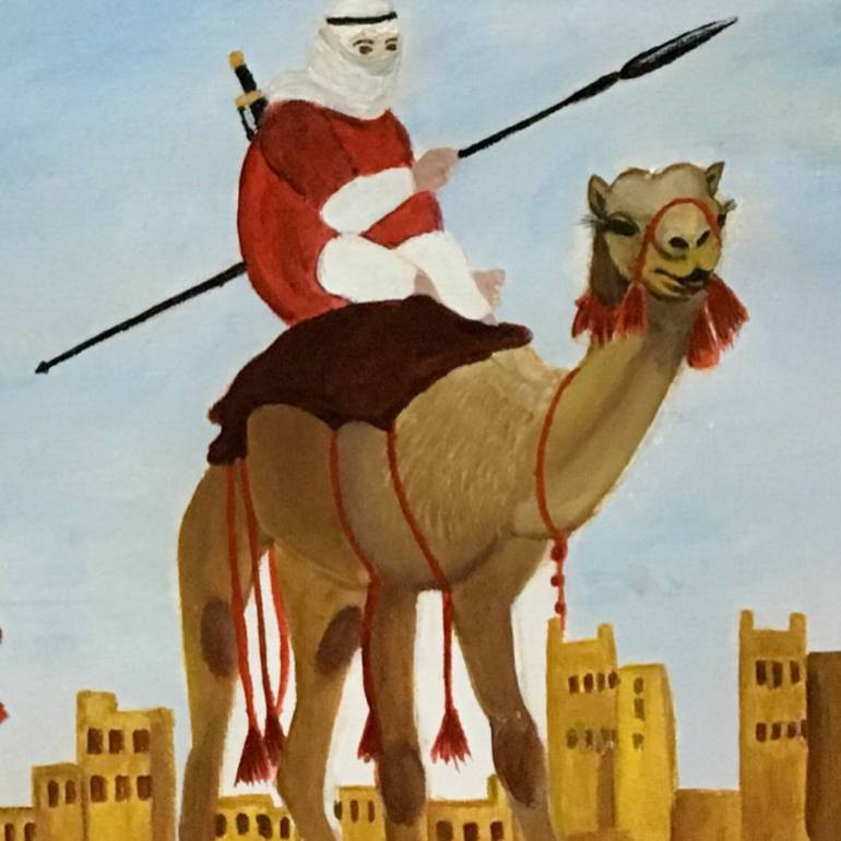 770x770 Saatchi Art Arabian Camel Painting By Zephyr Z - Camel Painting