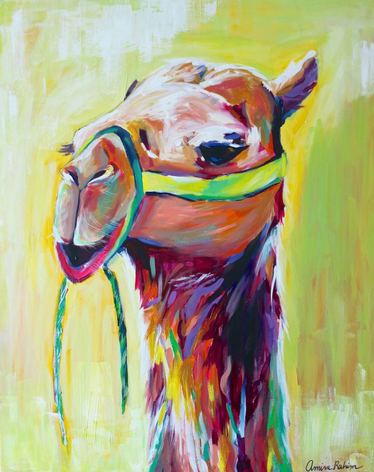770x970 Saatchi Art Mama Camel Painting By Amira Rahim - Camel Painting