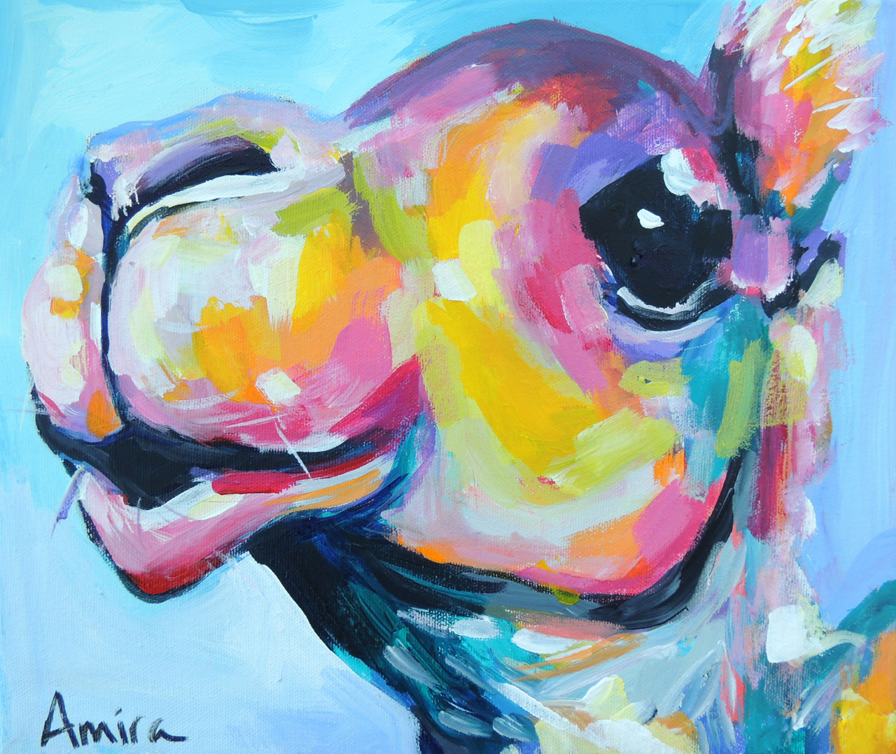 1280x1078 Camel Painting The Art Of Amira Rahim - Camel Painting