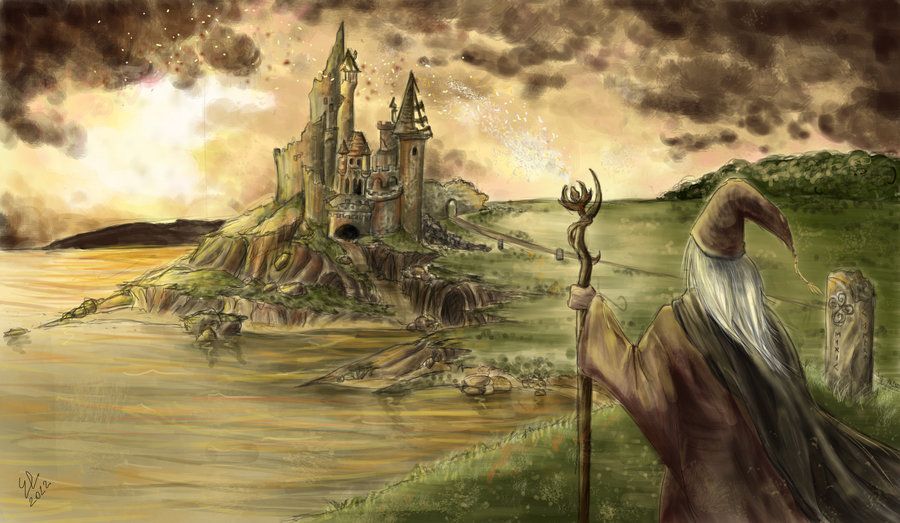 900x523 Ruins Of Camelot Medieval Realm - Camelot Painting