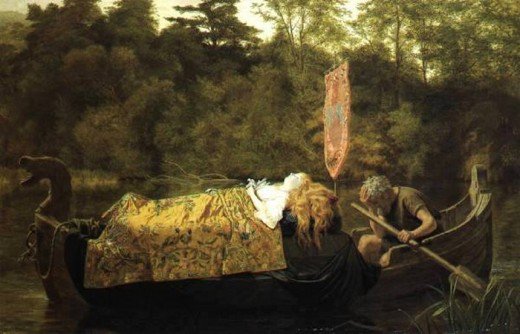 520x334 The Pre Raphaelite Paintings Of King Arthur, The Arthurian Legends - Camelot Painting