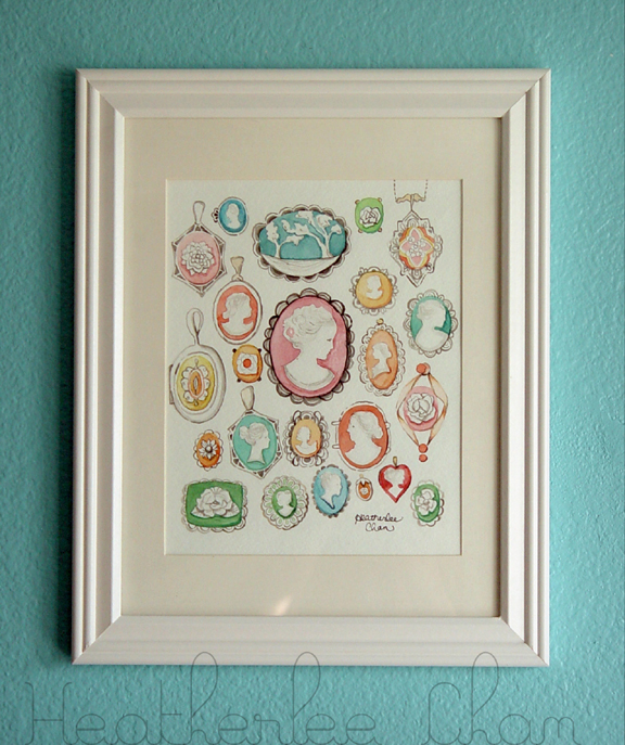 576x687 Lady Poppins Pastel Cameo Collection Painting - Cameo Painting