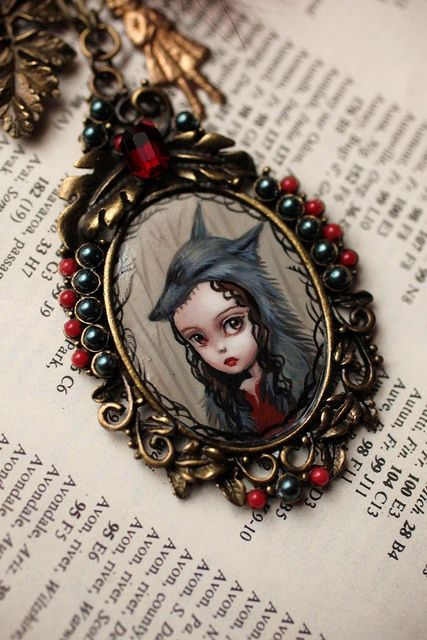 427x640 Little Red Riding Hood Cameo Painting By Mab Graves My Day Job - Cameo Painting