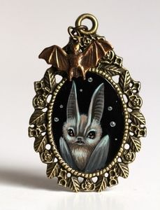 229x300 The Shy Bat - Cameo Painting