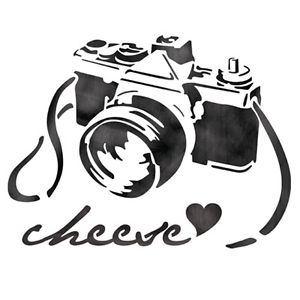 300x300 Stencils Airbrush Painting Decorative Wall Art Home Decor Diy - Camera Painting