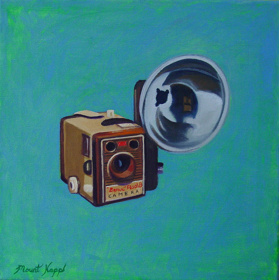 898x900 Brownie Box Camera Painting By The Vintage Painter - Camera Painting