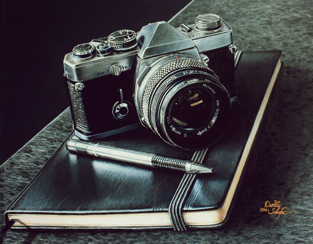 1012x790 Camera Painting By Straewefin - Camera Painting