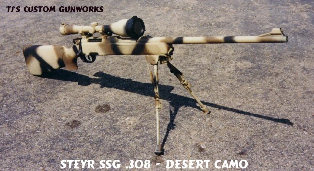 640x348 Steyr Ssg 308 With Custom Desert Camouflage Painted - Camo Painting