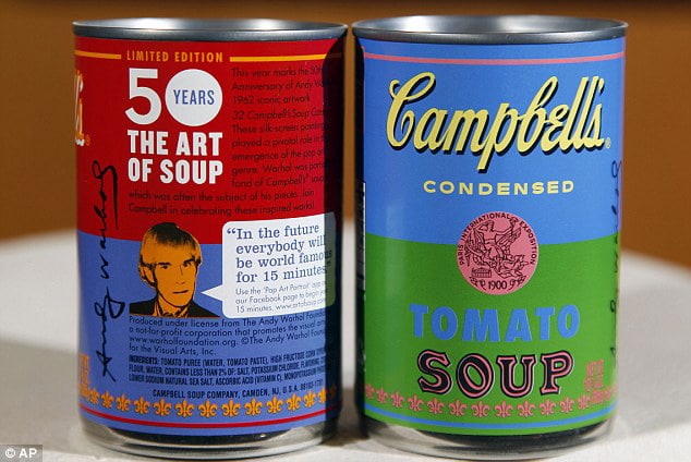 634x424 Campbell's Soup Pop Art Packaging Inspired By Andy Warhol - Campbells Soup Painting