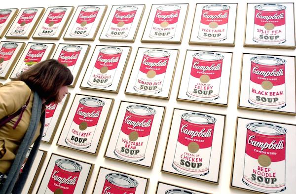 600x393 Seven Soup Can Prints By Warhol Stolen - Campbells Soup Painting