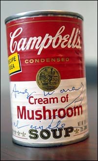 200x326 Warhol Signed Soup Can Art Or Memento Npr - Campbells Soup Painting