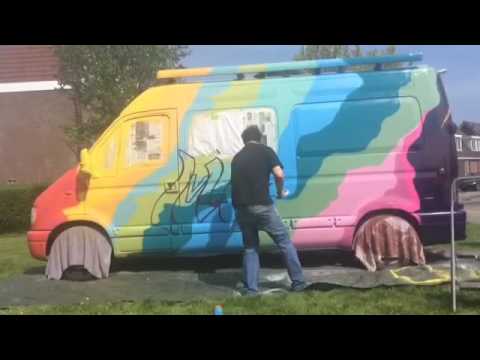 480x360 Romeo And Mega Painting A Camper Van - Camper Painting
