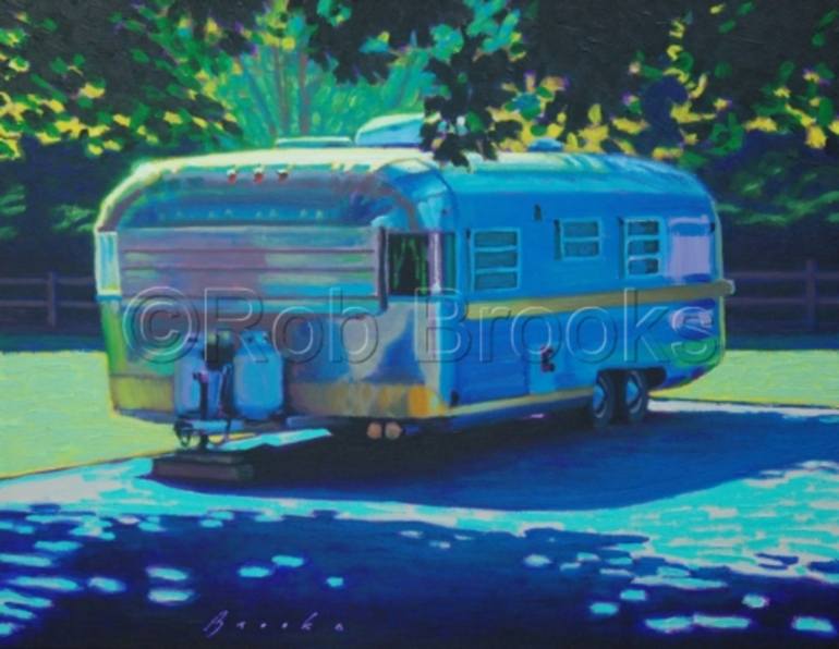770x596 Saatchi Art Camper Painting By Rob Brooks - Camper Painting