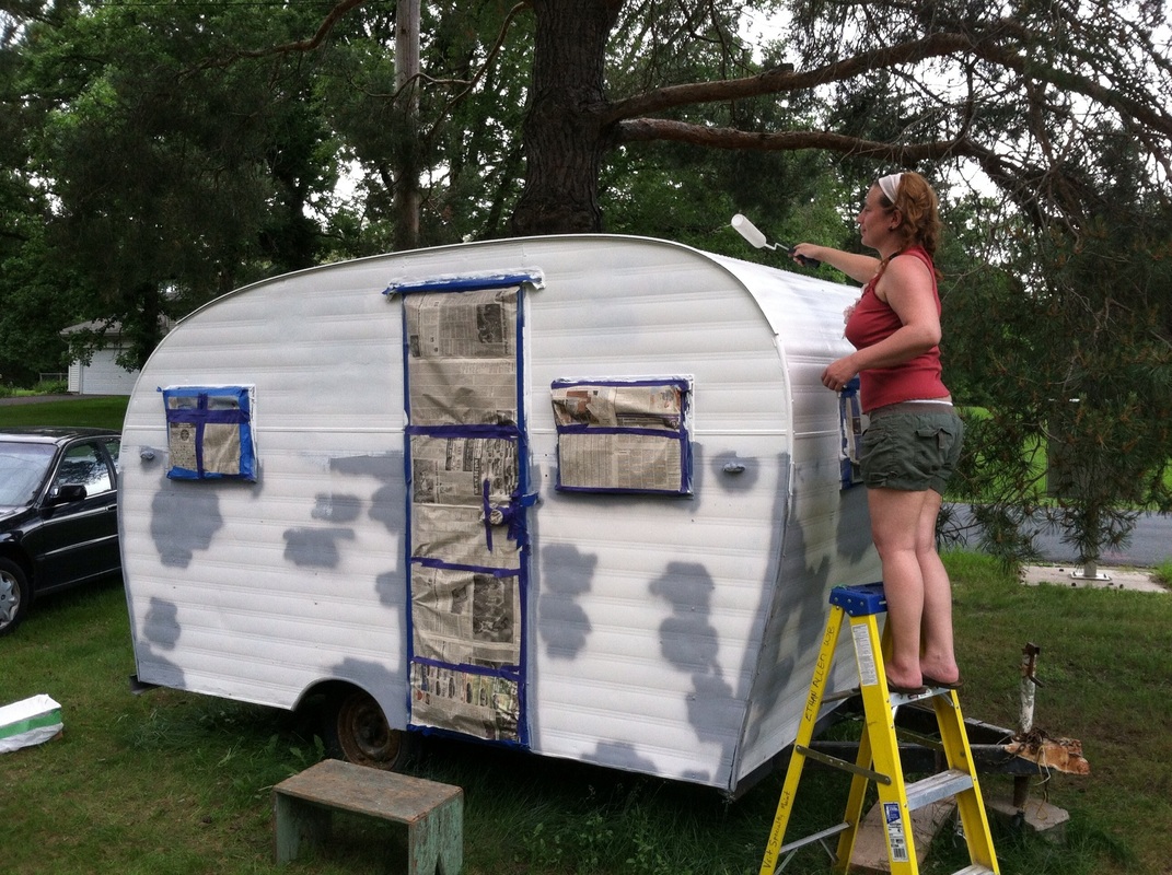 1071x800 Vintage Camper - Camper Painting