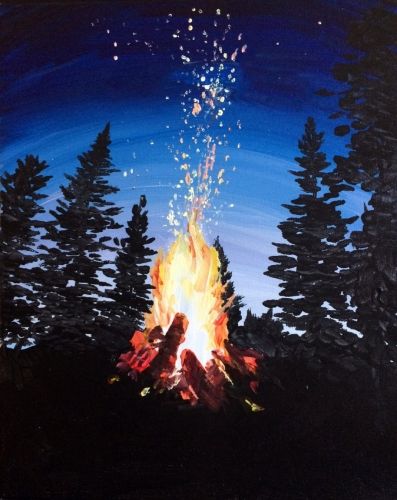 397x500 Paint Nite. Drink. Paint. Party! We Host Painting Events - Campfire Painting