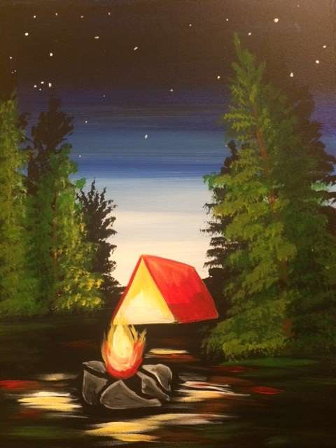 480x640 Gone Camping - Camping Painting