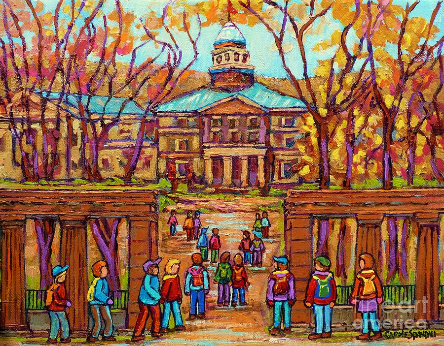 900x703 Mcgill University Campus Roddick Gates The Arts Building Montreal - Campus Painting
