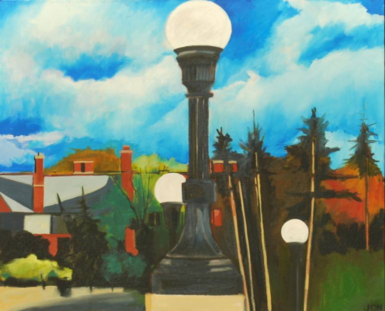 770x623 Saatchi Art East Campus, Western Michigan University Painting By - Campus Painting