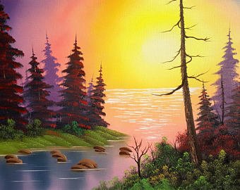 340x270 Bob Ross Style Original Painting Desert Path - Can I Buy A Bob Ross Original Painting