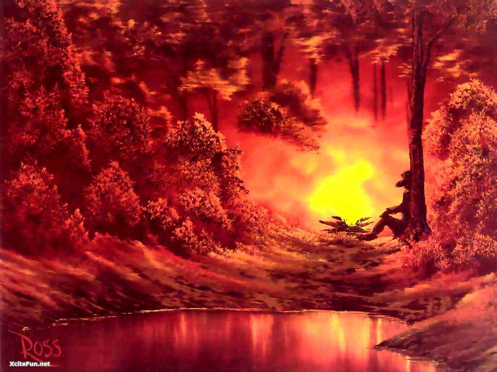 1024x768 Expert Bob Ross Original Artwork Paintings Gallery Ebaum S World - Can I Buy A Bob Ross Original Painting