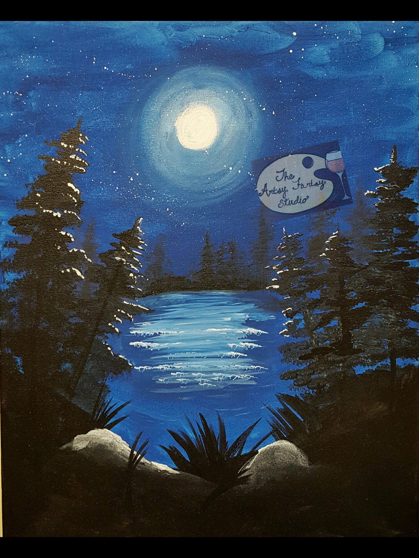 1440x1916 Happy Trees Bob Ross Style The Artsy Fartsy Studio - Can I Buy A Bob Ross Painting