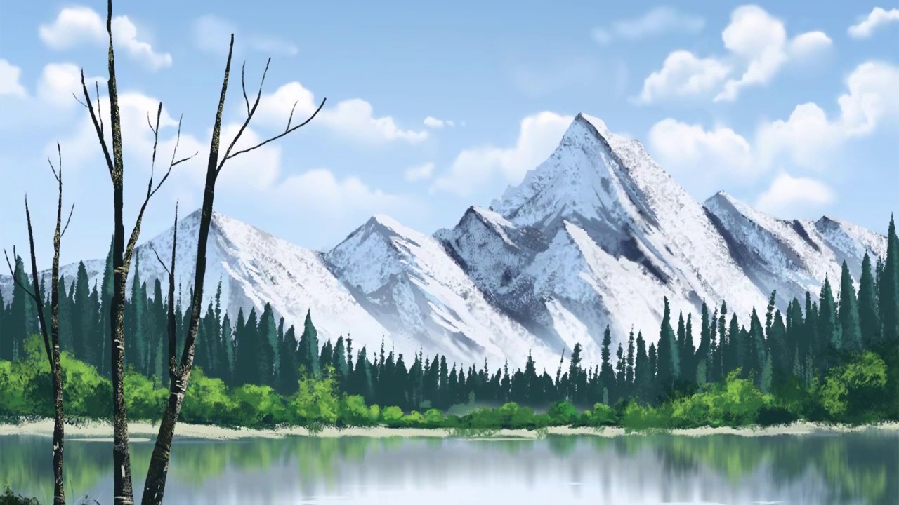 1280x720 Bob Ross Style Landscape Painting - Can You Buy A Bob Ross Painting