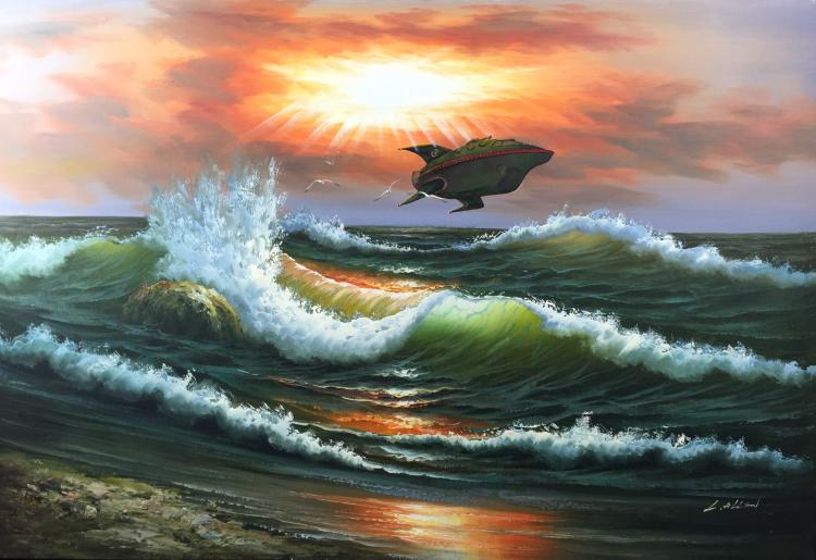 750x515 Epic Bob Ross Painting Printed Poster - Can You Buy A Bob Ross Painting