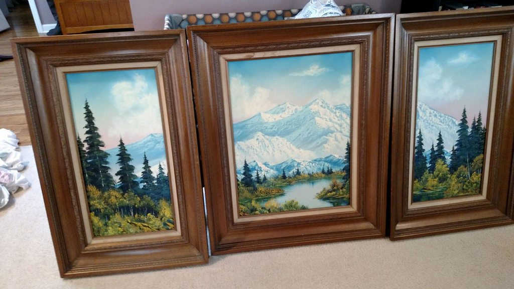 1024x576 Original Bob Ross Paintings We Found In Our Garage. - Can You Buy Original Bob Ross Painting