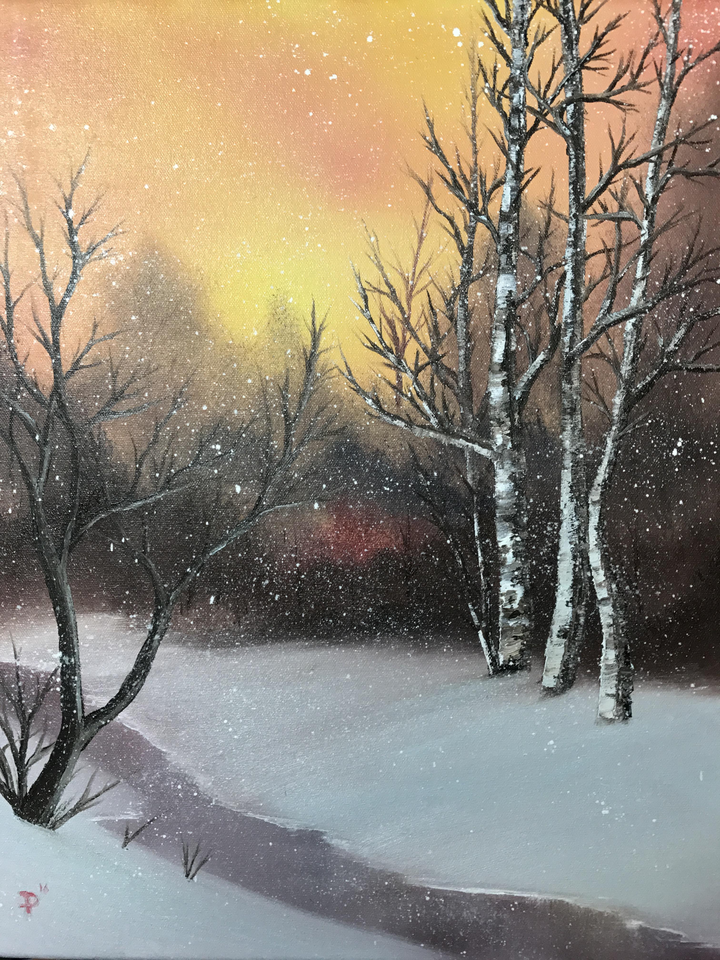 3024x4032 Snowfall Magic (S19 Ep 1), Original Bob Ross Style Painting - Can You Buy Original Bob Ross Painting