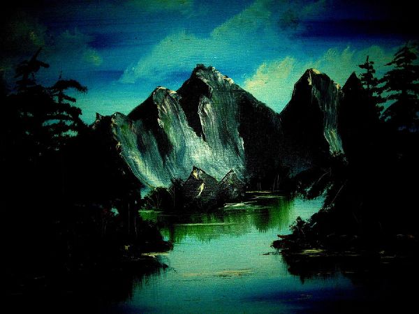 600x450 Bob Ross Landscape Painting - Can You Buy Original Bob Ross Painting