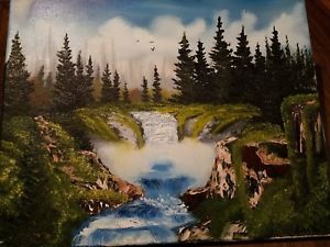 300x225 Bob Ross Style Wet On Wet Oil Painting 16x20 Ebay - Can You Buy Original Bob Ross Painting