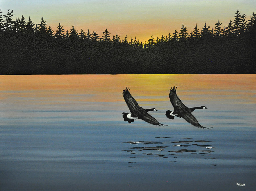 900x670 Canada Geese Painting By Kenneth M Kirsch - Canada Goose Painting