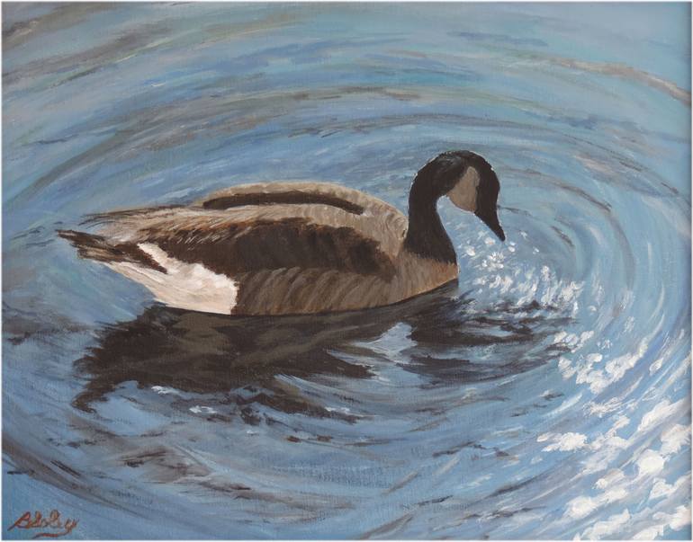 770x603 Saatchi Art Canada Goose Painting By Bonnie Soley - Canada Goose Painting