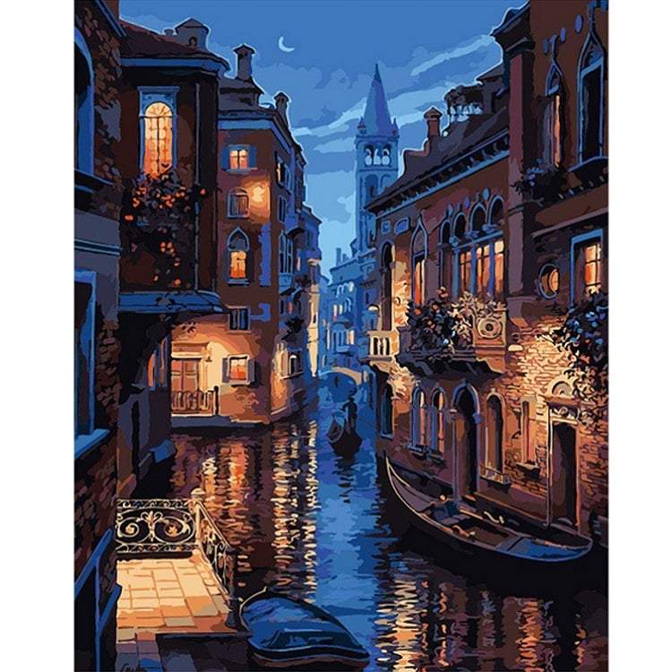 750x750 Painting By Numbers - Canal Painting