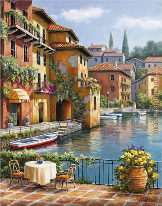 567x722 Sung Kim Cafe - Canal Painting
