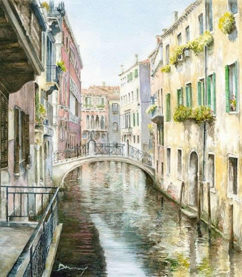 482x550 Venice Art Gallery - Canal Painting