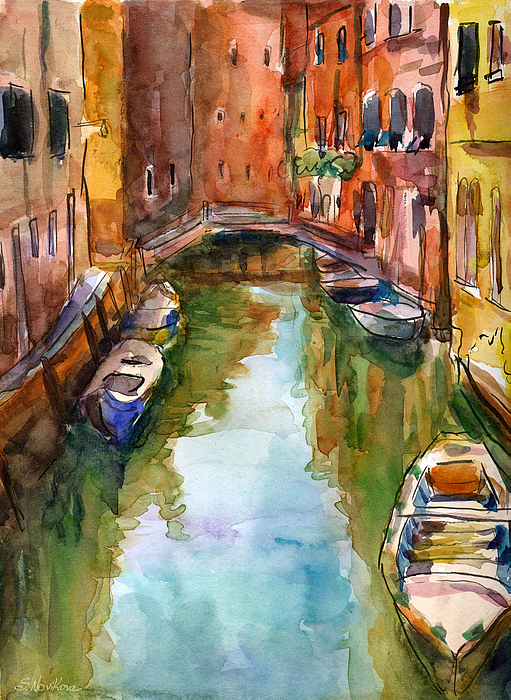 511x700 Venice Canal Painting Painting By Svetlana Novikova - Canal Painting