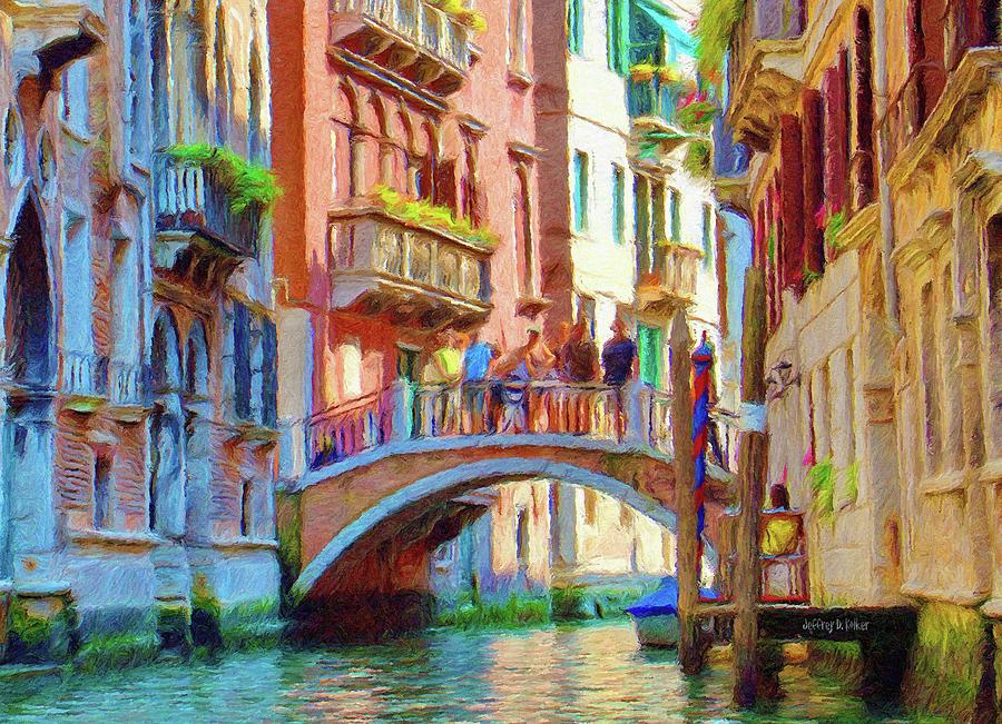 900x651 View From The Canal Painting By Jeffrey Kolker - Canal Painting