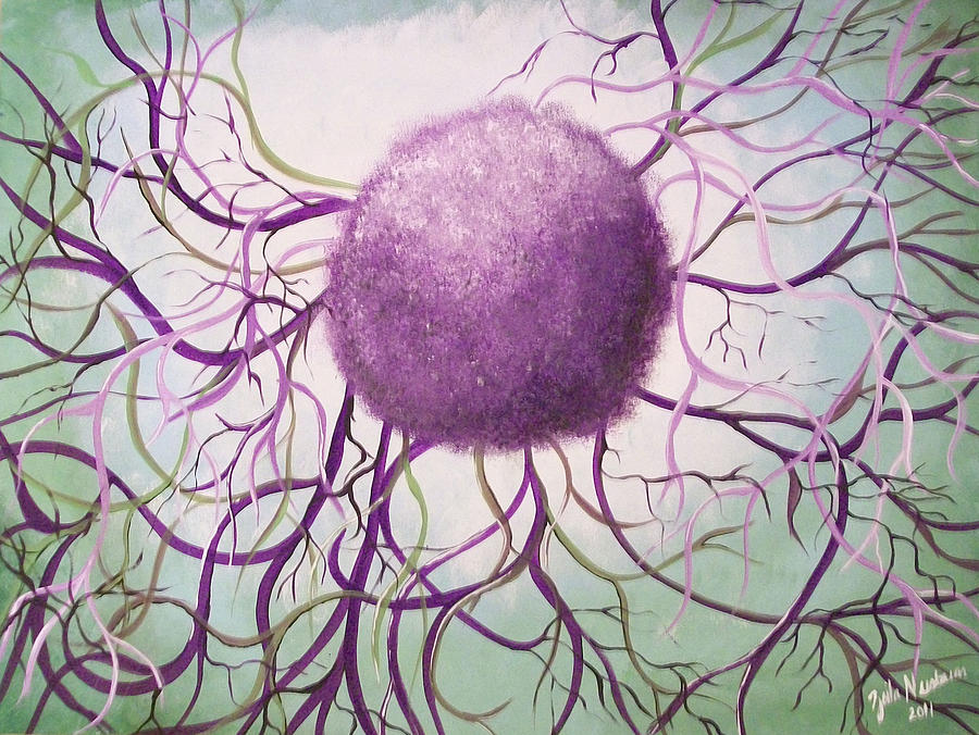 900x676 Breast Cancer Painting By Zoila Nusbaum - Cancer Painting