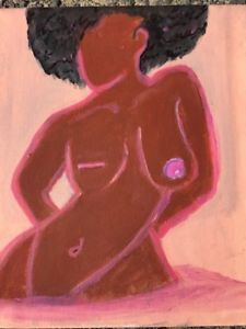 225x300 Art Painting Abstract Pink Cancer Breast Streched Canvas Acrylic - Cancer Painting