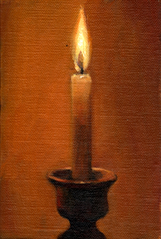 235x348 Painting A Day T. J. Murphy Lighted Candle - Candle Painting