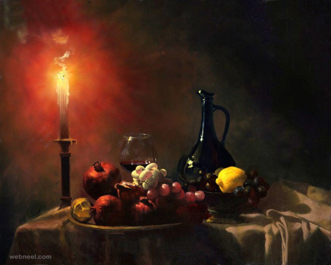 660x528 Oil Painting Candle 5 - Candle Painting