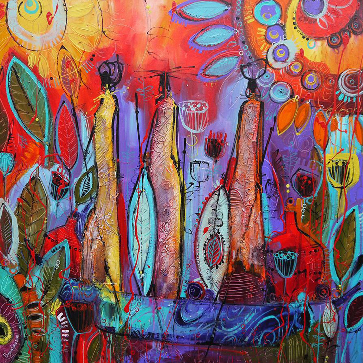 1200x1200 Hot Candle Wax Mogillah - Candle Wax Painting