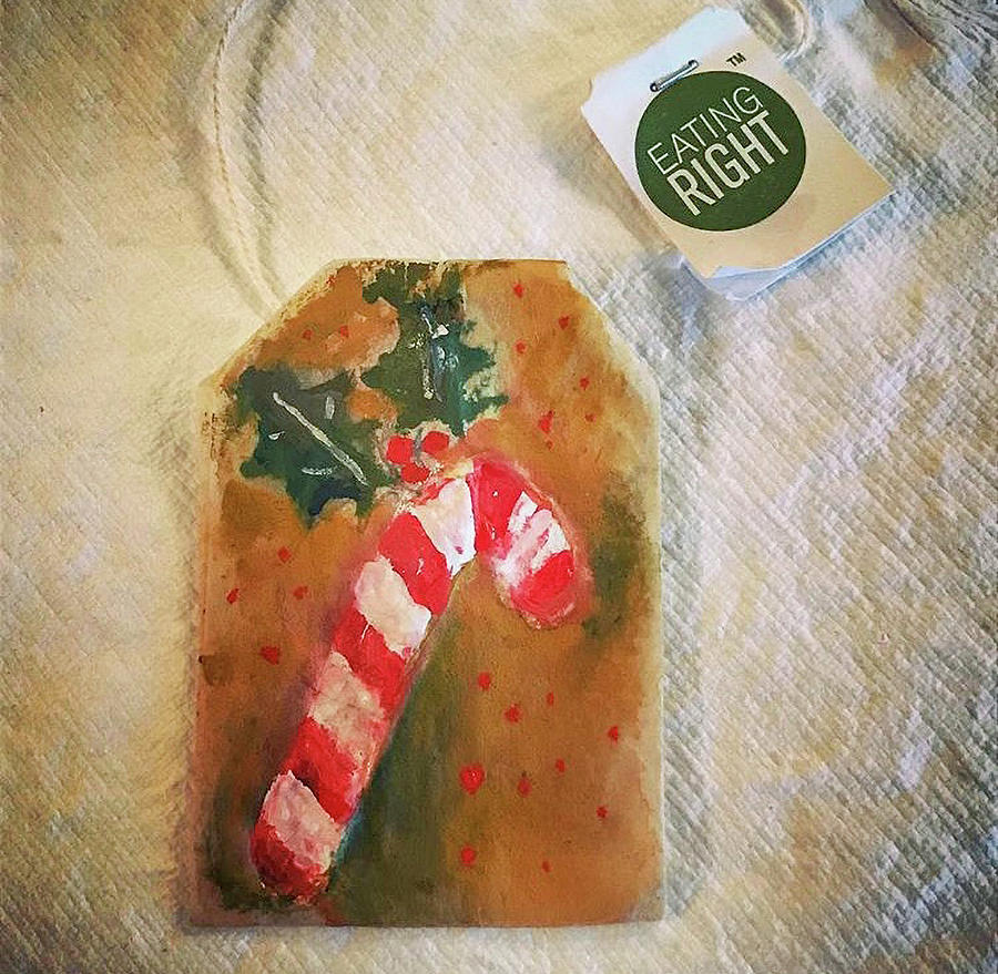 900x879 Day 25 Candy Cane Painting By Christine Munch - Candy Cane Painting