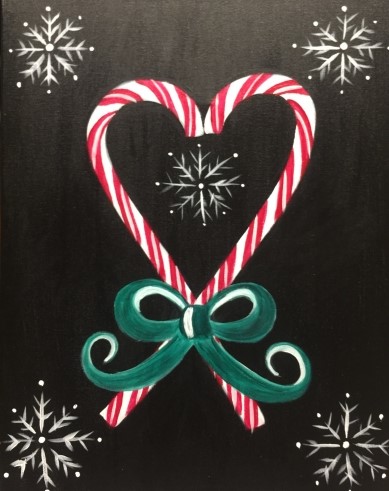389x491 Gallo 12202017 Paint Nite Event - Candy Cane Painting
